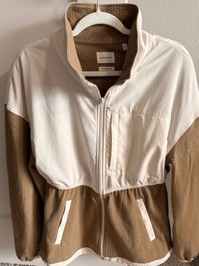 7 Diamonds Two-Tone Utility Jacket in Cream and Brown